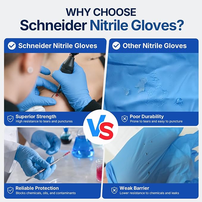 Schneider Medical Exam Glove, Gloves Disposable Latex Free, Powder Free - Image 2