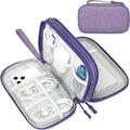 FYY Electronic Organizer, Travel Tech Pouch Bag, Dark Purple | Wrist Strap by FYY