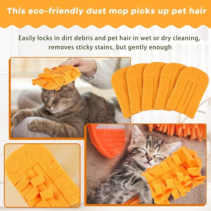 Zubebe 6 Pcs Reusable Duster Refills Fleece - Image 4