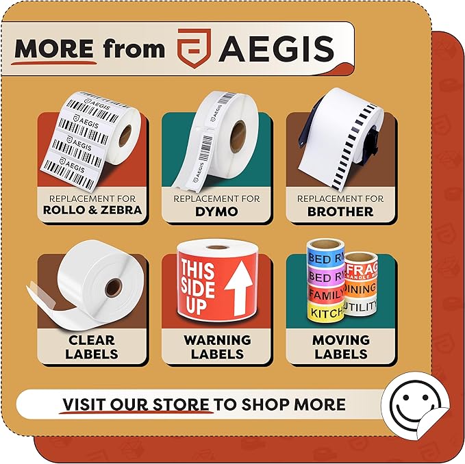 Aegis Adhesives - 3" X 5" Direct Thermal Shipping Labels Compatible with Rollo, Zebra, and Other Desktop Label Printers (10 Rolls, 300/Roll)