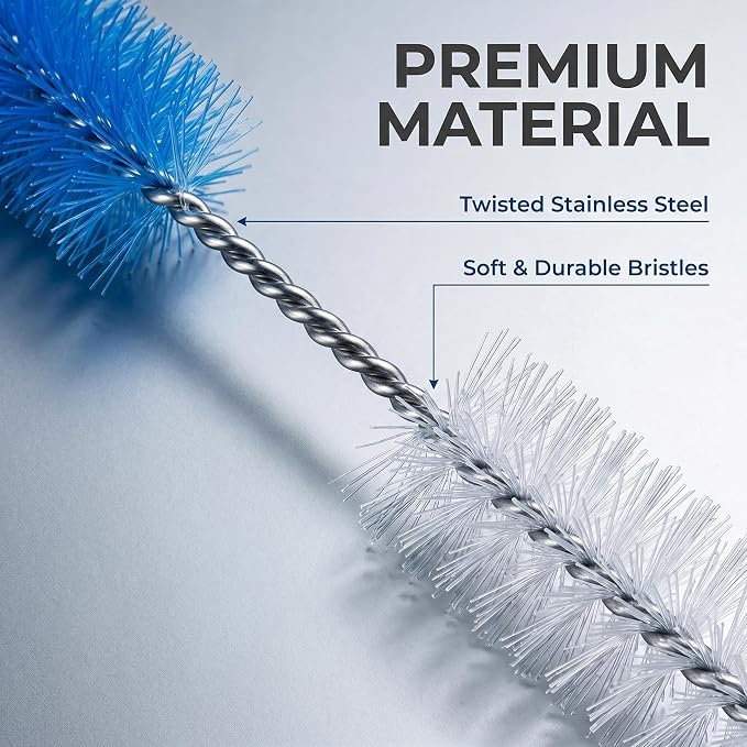 Straw Cleaner Brush, Reusable Metal Handles Straw Cleaner Brush Extra Long - Image 3