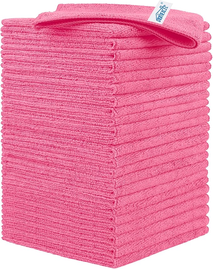 HOMEXCEL 24PK Microfiber Cleaning Cloth, Cleaning Rag by HOMEXCEL
