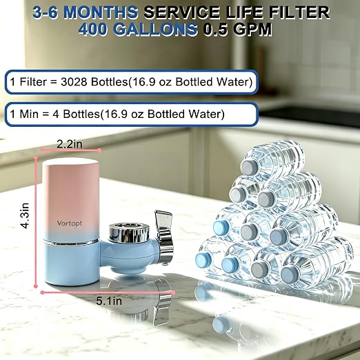 Vortopt T1 Faucet Water Filter System, 400 Gallons - Image 6