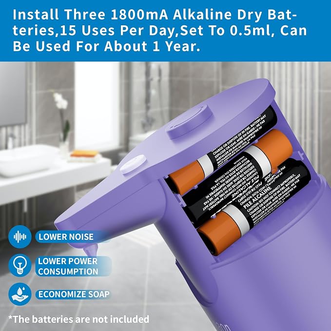 Automatic Soap Dispenser Touchless, Hands-Free, Long Battery Life, Compatible - Image 6