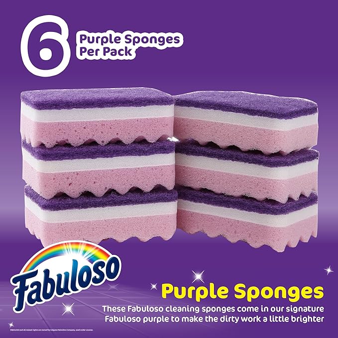 Fabuloso Scratch-Free Kitchen Dish Sponges, safe on nonstick cookware - Image 2