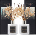 Premium Reed Diffuser Set with Preserved Baby's Breath & Cotton Stick Black by COCORR%C3%8DNA