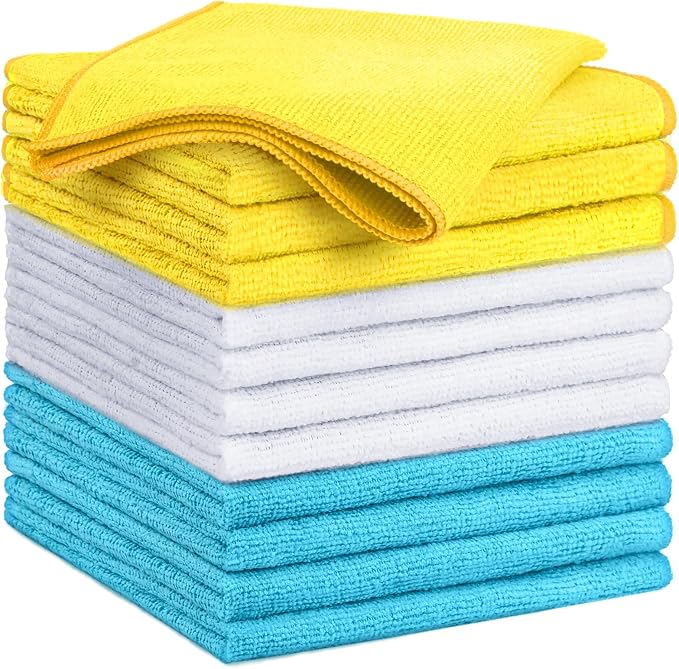 GLIMGLINT Microfiber Cleaning Cloth, 12 Pack Towels by Unknown