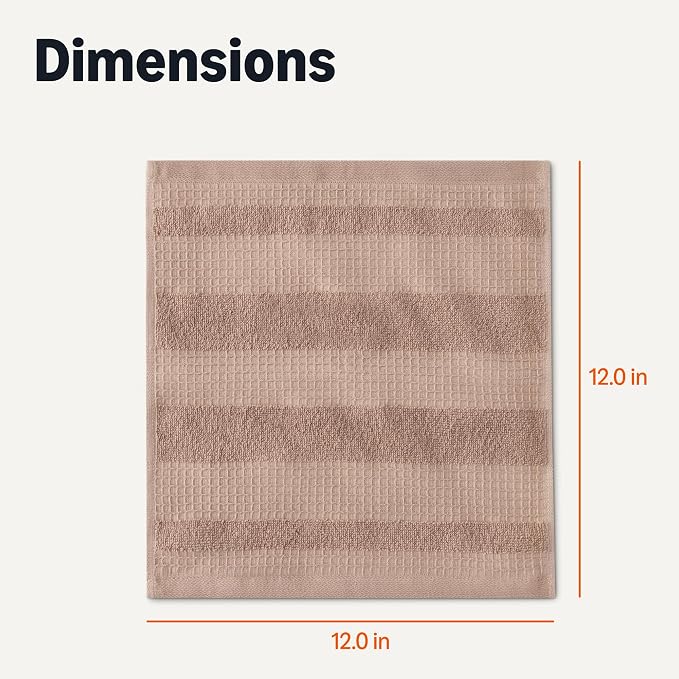 Amazon Basics Organic Cotton Waffle Kitchen Dish Cloths, Ultra Absorbent - Image 5