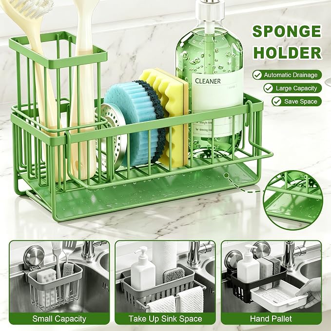 Sponge Holder for Kitchen Sink, Kitchen Sink Caddy, Kitchen Sink Sponge Holder - Image 4