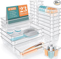 23 PCS Plastic Drawer Organizers Set, 4 Size Desk Drawer Organizer Trays | 4 by StorMiracle