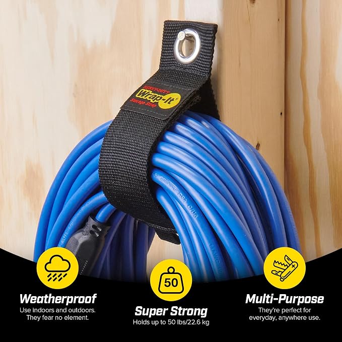 Heavy-Duty Wrap-It Storage Straps, 17-inch | Extension Cord Organizer, Cord - Image 2