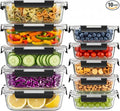 10 Sets 36 oz & 12 oz Glass Food Storage Containers by Dealusy