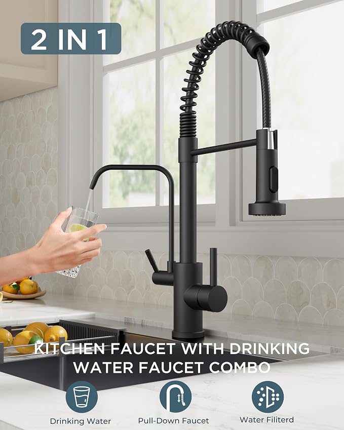 FORIOUS Black Kitchen Faucet - Image 2
