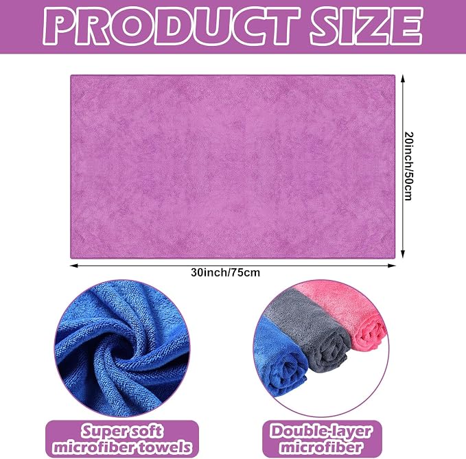 SmoothNovelty 10 Pcs Extra Large Microfiber Cloth 30" x 20" Large Floor - Image 2