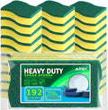 AIDEA Sponges Kitchen, 192-PK Heavy Duty Dish Sponge Kitchen, Scrub Sponges by AIDEAHOME