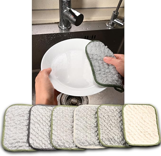 Silver Microfiber Scrubbing Pads, Non-Scratch by Unknown