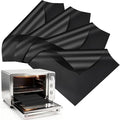 Updated 4 Pack 11.6"x11.6" Toaster Oven Liners for Bottom of Oven, Reusable Non-Stick Heat Resistant Air Fryer Liners, Compatible with Ninja, Breville, Cuisinart, Cosori, Black & Decker, Emeril