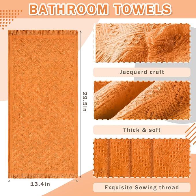 HunnmingRe 6 Pack Boho Hand Towel - Image 2
