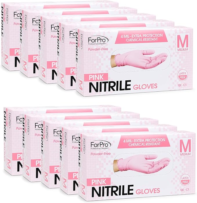ForPro Disposable Nitrile Gloves, Chemical Resistant, Powder-Free, Latex-Free by ForProProfessionalCollection
