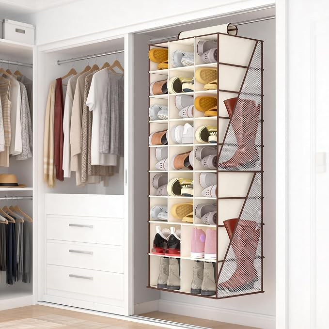 Hanging Shoe Organizer for Closet-Collapsible Storage Rack - Image 2