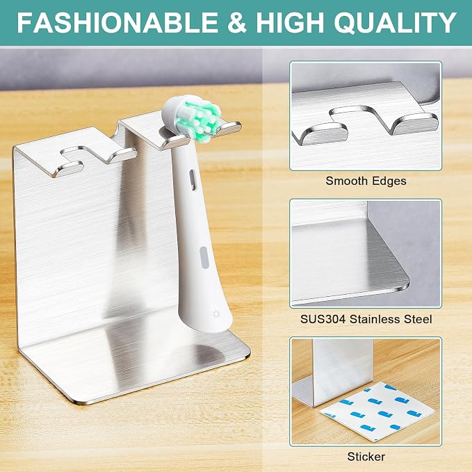 Electric Toothbrush Head Holder, Tooth Brushing Holder, Wall Mounted Toothbrush - Image 8