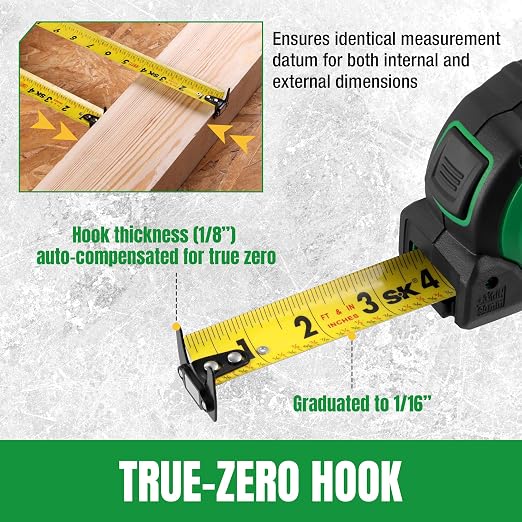 SK 25FT Tape Measure with Magnetic Hook and Self-Locking Mechanism - Image 6