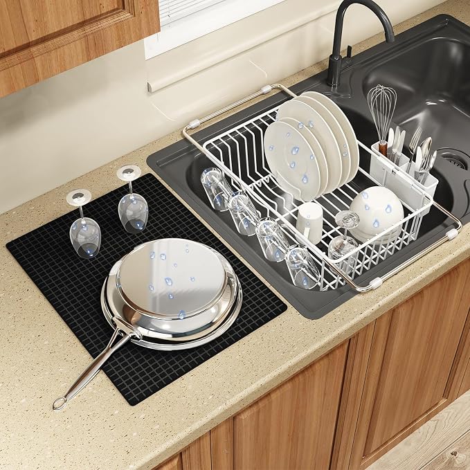 White Dish Drying Rack Over The Sink by MAJALiS