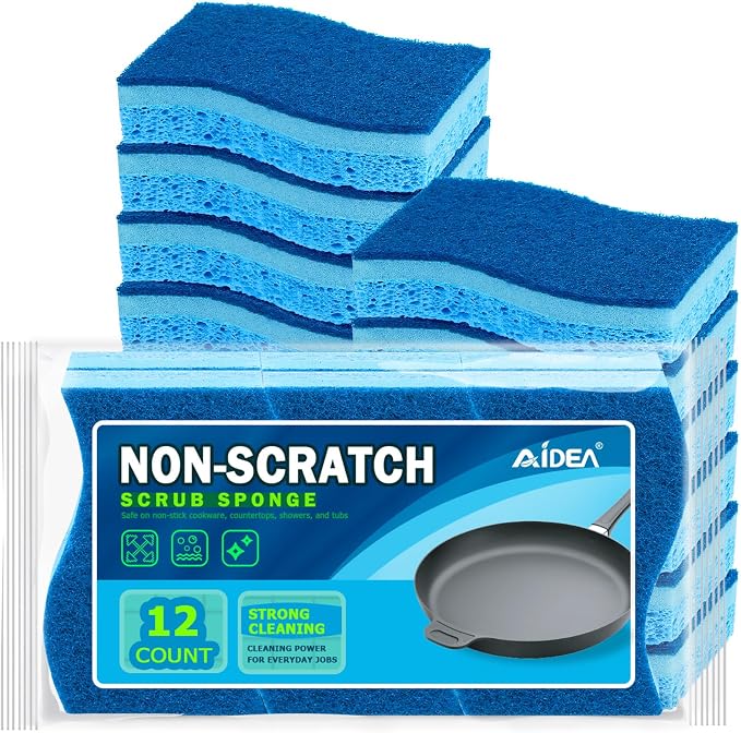 AIDEA Sponges Kitchen, Non-Scratch Scrub Sponge, Sponge by AIDEAHOME