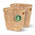 iEGrow 2 Pack Wicker Trash Can, Wicker Waste Basket by iEGrow