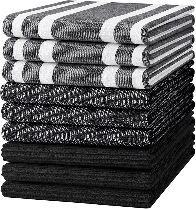 Homaxy Cotton 380 GSM Premium Kitchen Towels, 9 Pack by Homaxy