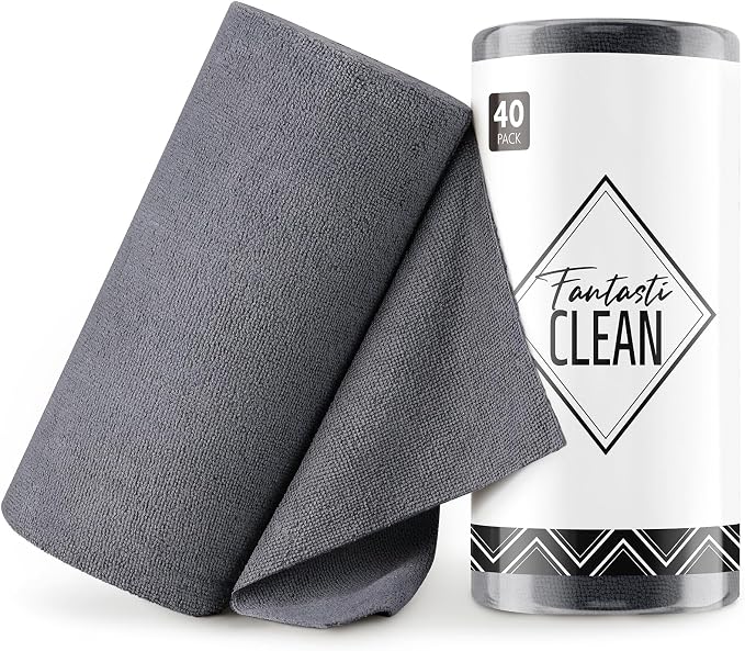 Fantasticlean Microfiber Cleaning Cloth Roll-40 Sheets, Tear-away Microfiber by Fantasticlean