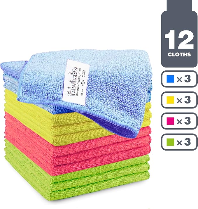Turkish Microfiber Cleaning Cloth of 4 Colors | 20% Polyamide - Image 2