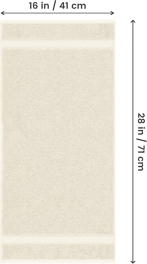 Utopia Towels 6 Pack Premium Hand Towels, 16x28 in, 600 GSM Cotton, Ivory | - Image 2