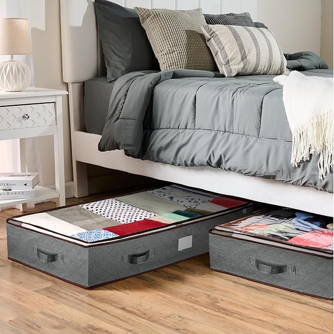 ZOBER Under Bed Storage Bags, Underbed Storage Containers, 90L 4-Pack | - Image 5
