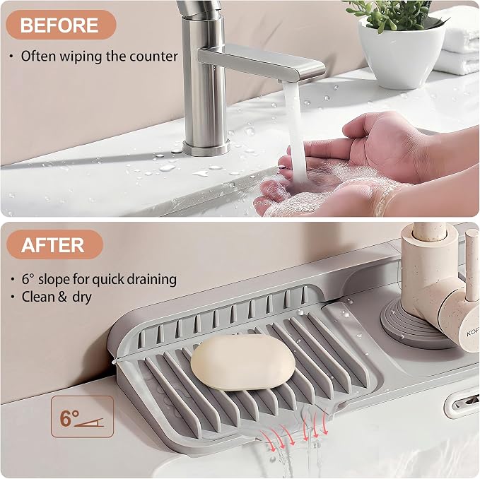18 inch Silicone Faucet Mat for Kitchen Sink - Image 3