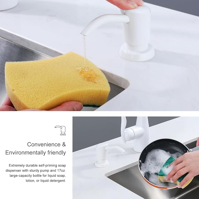 GAGALIFE Dish Soap Dispenser for Kitchen Sink, 17 oz Bottle, No-Leak ABS Pump - Image 5