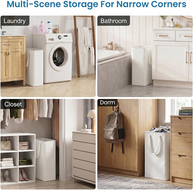 efluky 2 Pack Slim Laundry Basket, Narrow Laundry Hamper - Image 7