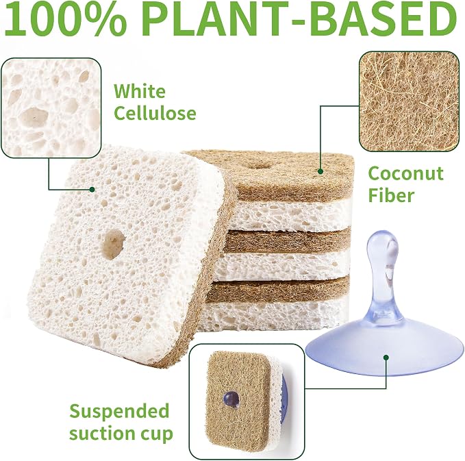 12Pack Kickleen Natural Kitchen Scrub Dish Sponges - Image 2