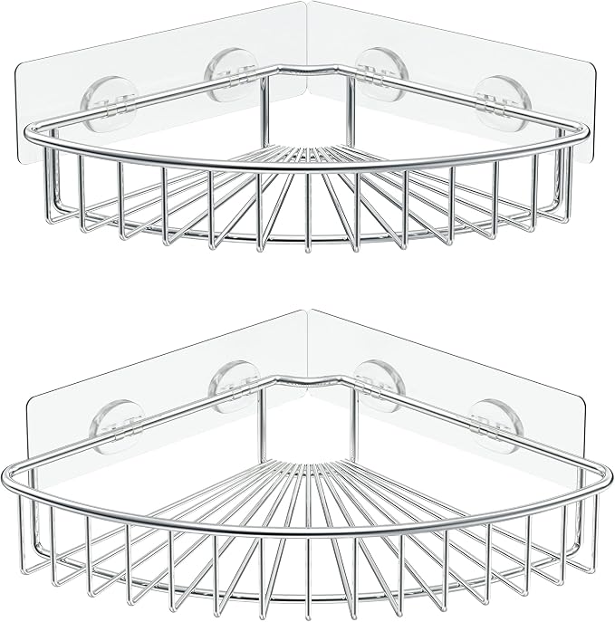SMARTAKE 2-Pack Corner Shower Caddy, SUS304 Stainless Steel by SMARTAKE