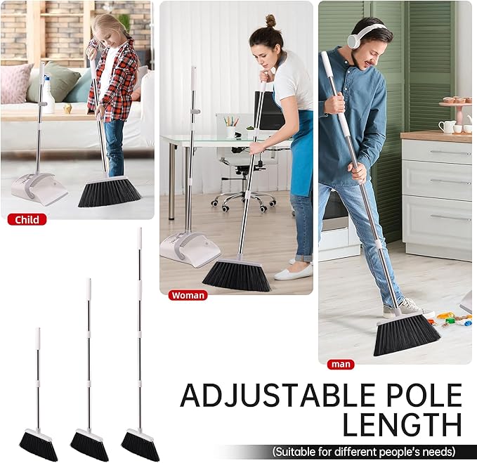 Broom with Dustpan Combo Set, Hand Broom and Dustpan Set - Image 3