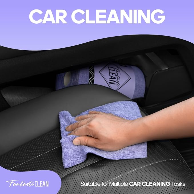 Fantasticlean Microfiber Cleaning Cloth Roll, 60 Pack, 8 x 8, Light Purple - Image 6