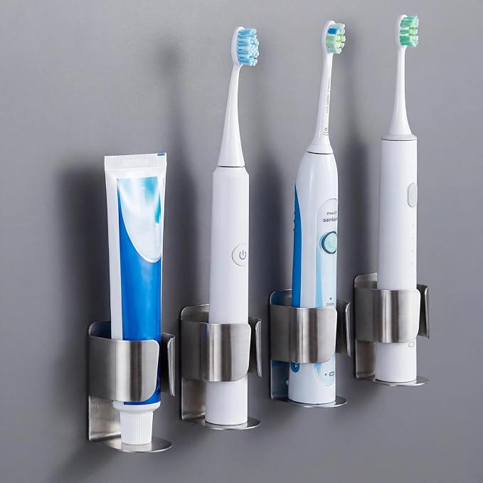Electric Toothbrush Holder Wall Mount – No Drill 304 Stainless Steel Self - Image 6
