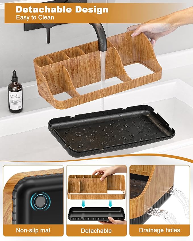 Bathroom Counter Organizer and Storage, 7 Slots Detachable Toothbrush Holders - Image 3