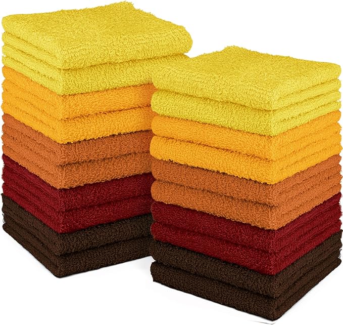 DecorRack 20 Pack 100% Cotton Wash Cloth, Luxurious Soft, 12 x 12 inch Ultra - Image 8