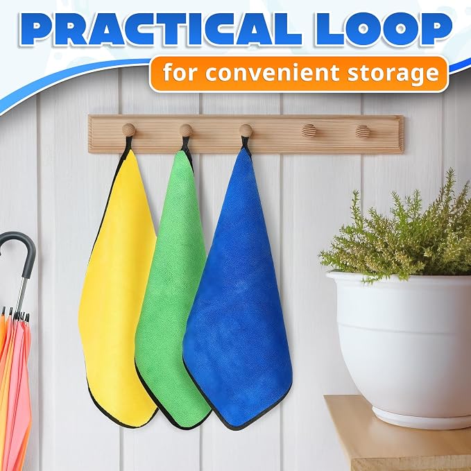 VIKROM 5 Pcs Thick Microfiber Cleaning Cloth 600 GSM, Double Sided Towels - Image 9