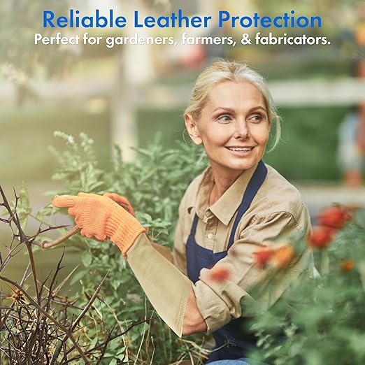 Arm Chaps Extended Elbow Leather Arm Guard - Arm Sleeve Protectors for Thin Skin and Bruising, Scratches & Cuts - Protective Arm Sleeve for Any Age- Left & Right Form-Fitting - Tan (1Pair/Small).