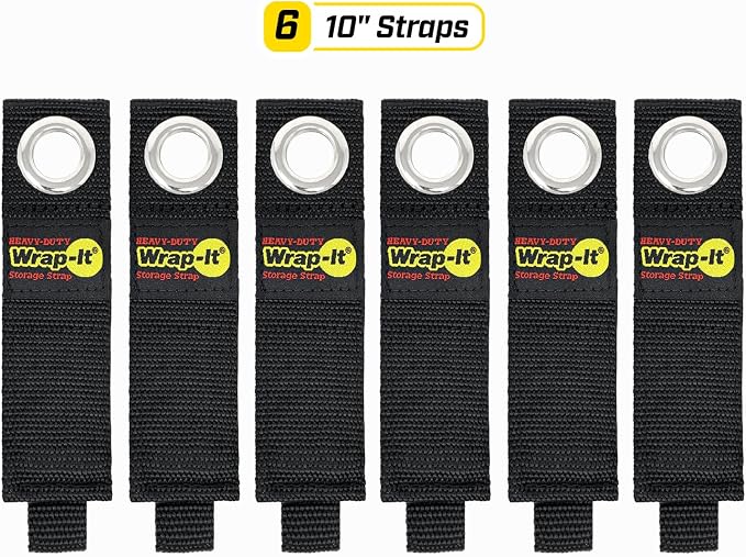 Heavy-Duty Wrap-It Storage Straps, 10-inch | Hook and Loop Extension Cord - Image 3