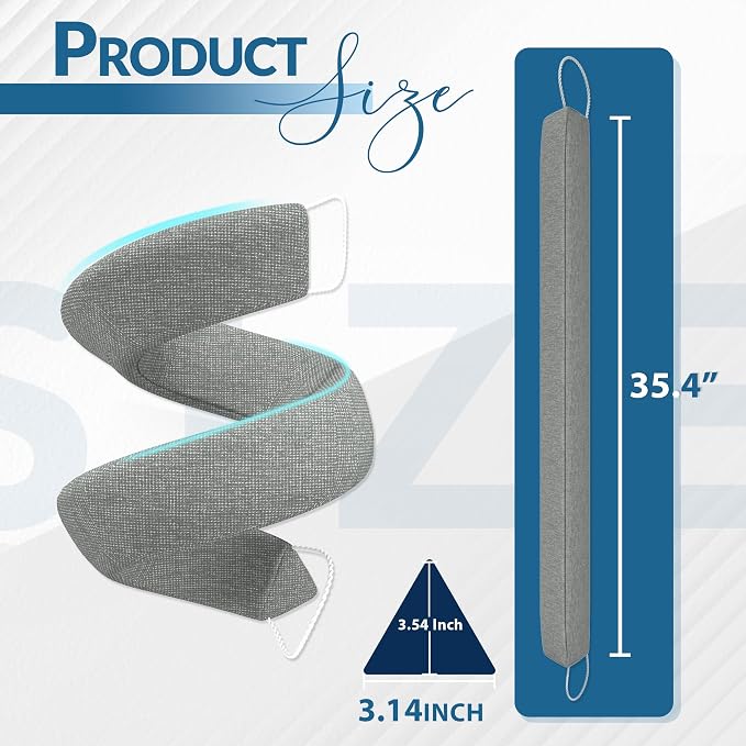 SYIPO Triangle Door Draft Stopper，35.4" Weighted Under Door Draft Blocker - Image 2