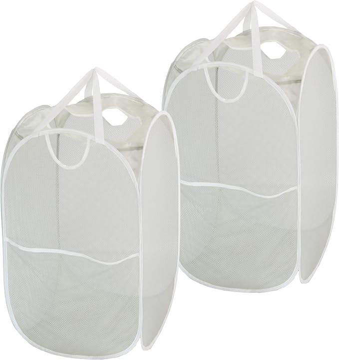 Simple Houseware Mesh Pop-Up Laundry Hamper - Image 2