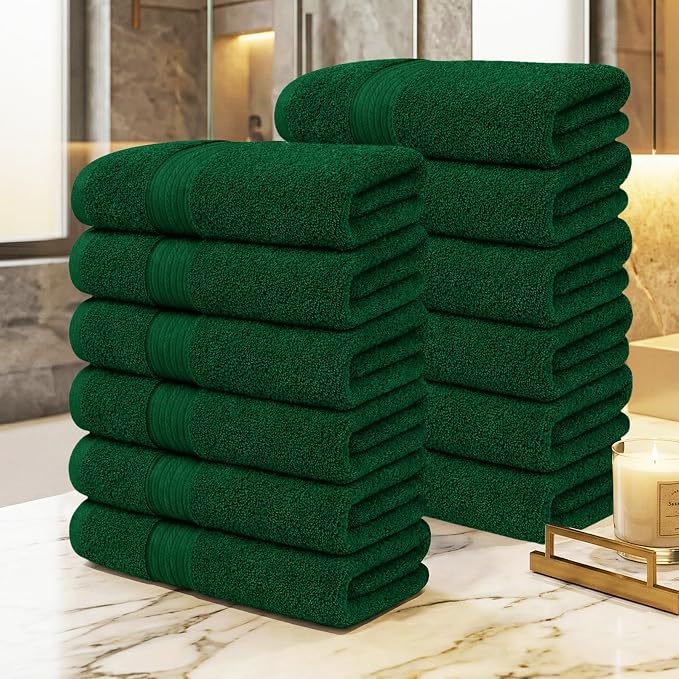 100% Cotton Hand Towels 18x28 Inches, 600 GSM, Soft & Absorbent - Image 2